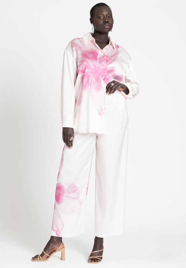 Pull On Printed Wide Leg Pant image number 0