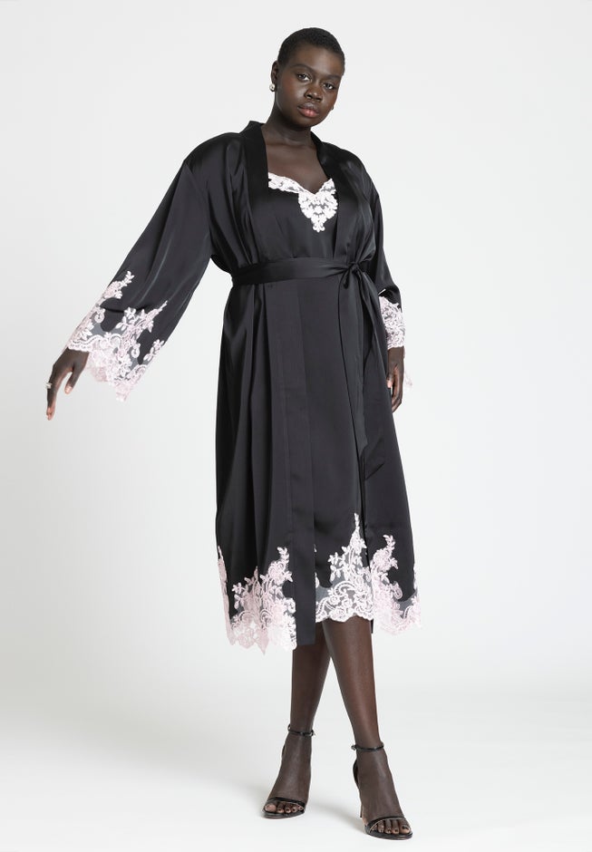 Lace And Satin Duster image number null