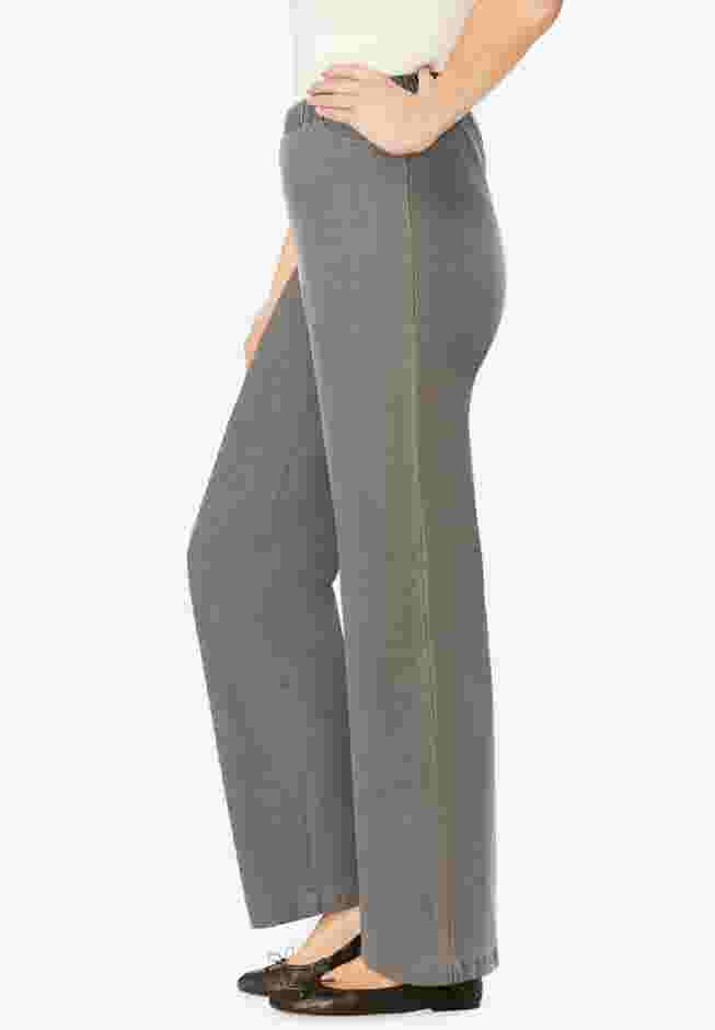 Wide-Leg Fineline Denim Jean image number 2