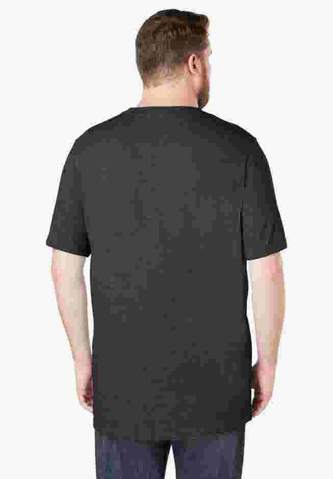 Shrink-Less™ Lightweight Longer-Length Crewneck Pocket T-Shirt image number 1