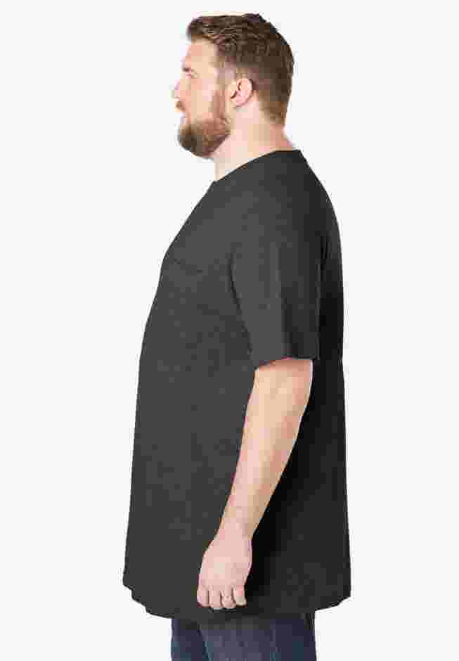 Shrink-Less™ Lightweight Longer-Length Crewneck Pocket T-Shirt image number 2