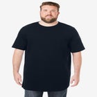 Shrink-Less™ Lightweight Longer-Length Crewneck Pocket T-Shirt image number null