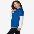 Layered-Look Crewneck Tee image number null