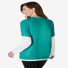 Layered-Look Crewneck Tee image number null