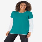 Layered-Look Crewneck Tee image number null