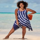 Tie-Dye Flare Cover Up Dress image number null