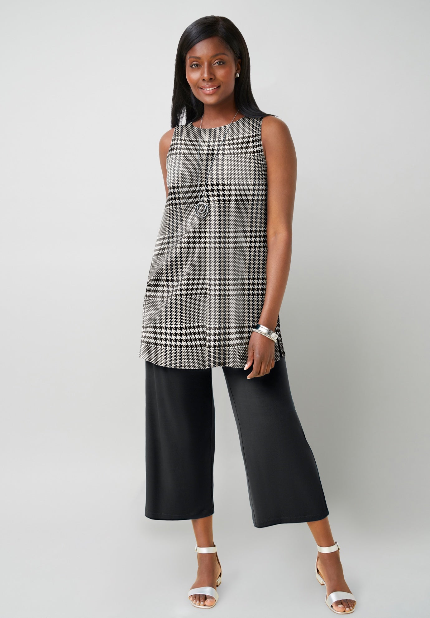 Stretch Knit Tunic Tank image number 0