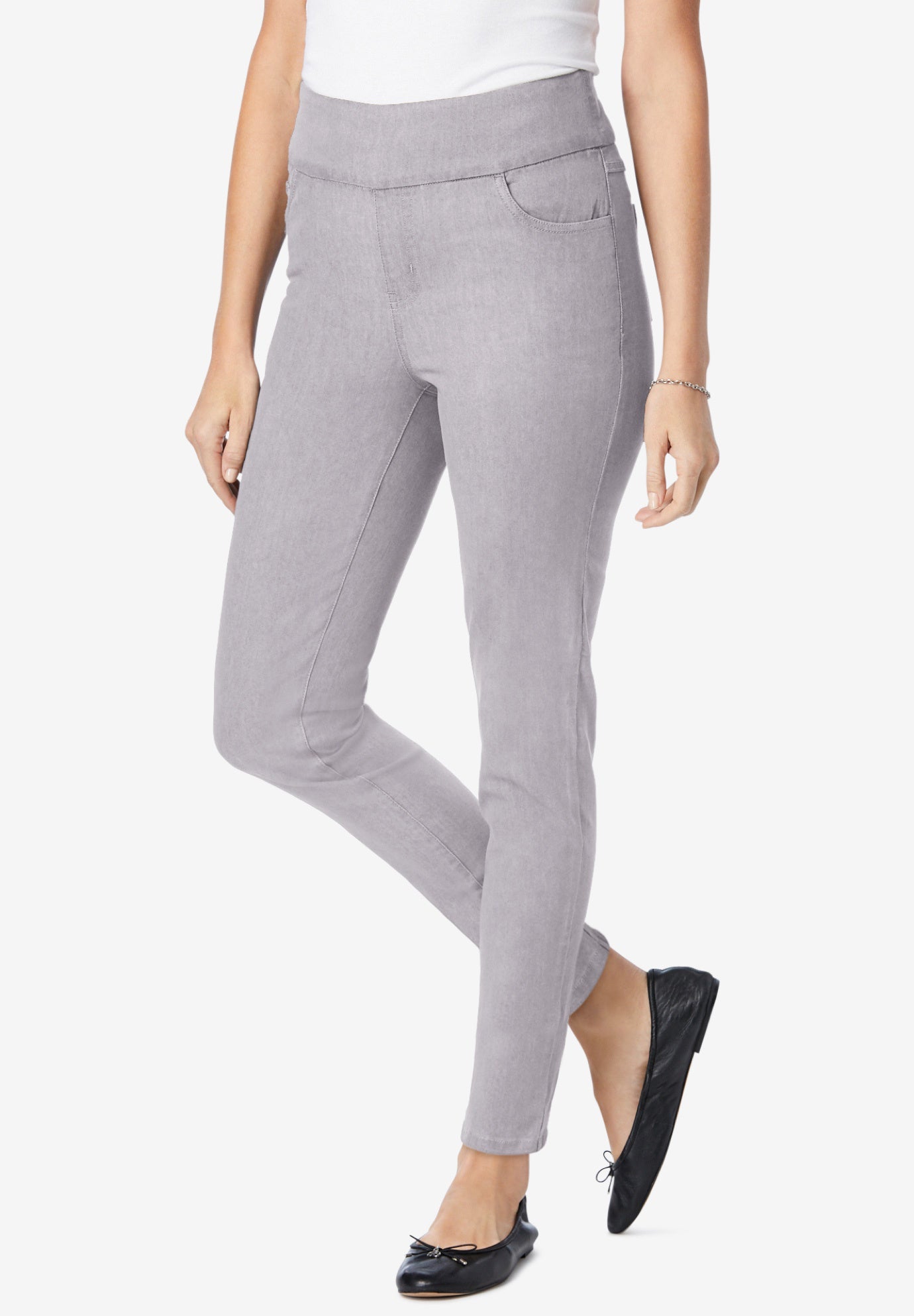 Flex-Fit Slim-Leg Pull-On Gap-Free Stretch-Denim Jeans image number 0