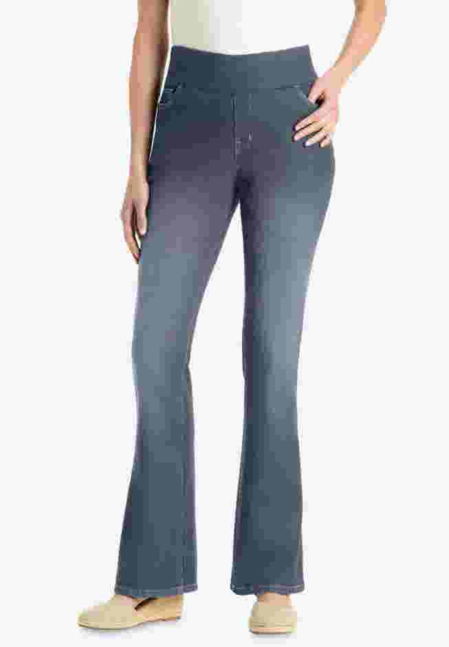 Flex-Fit Pull-On Bootcut Denim Jean image number 0