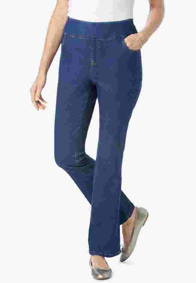 Flex-Fit Pull-On Bootcut Denim Jean image number 0