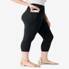 Side-Pocket Essential Capri Legging image number null