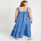 Strapless Tiered Midi Dress image number null