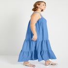 Strapless Tiered Midi Dress image number null