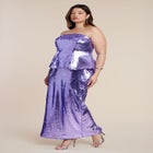 Strapless Bustier Paillette Gown image number 1