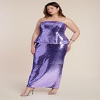 Strapless Bustier Paillette Gown image number 0