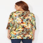 Easy Fit 3/4-Sleeve V-Neck Tunic image number null