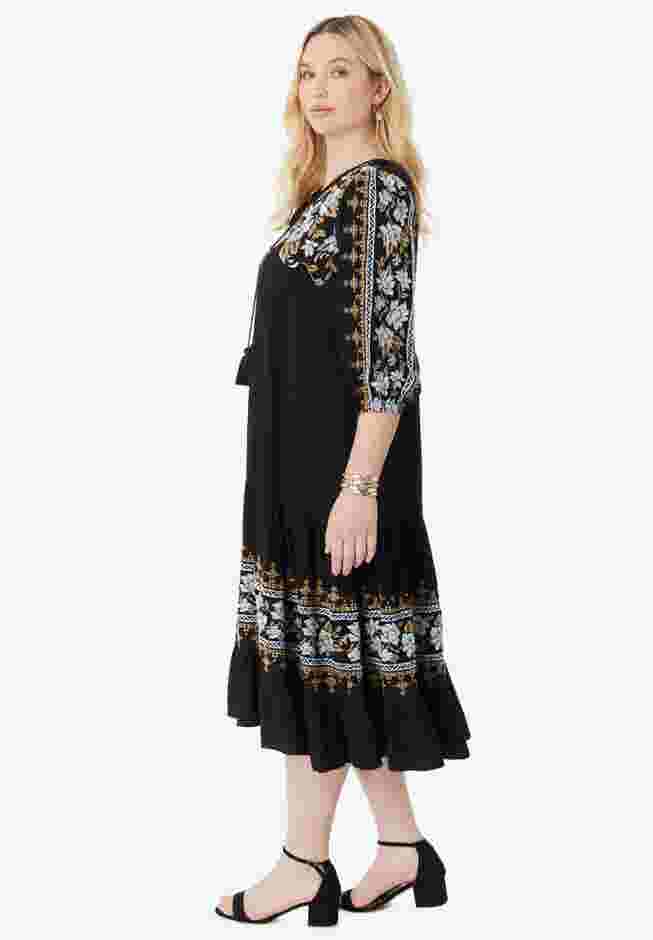 Tiered Embroidered Dress image number 2