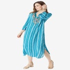 Hand-Crinkled Embellished Kaftan image number null