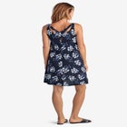 Stretch Jersey Knit A-Line Crossover Back Tank Short Dress image number null