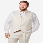 KS Island™ Linen Blend 5-Button Suit Vest image number null