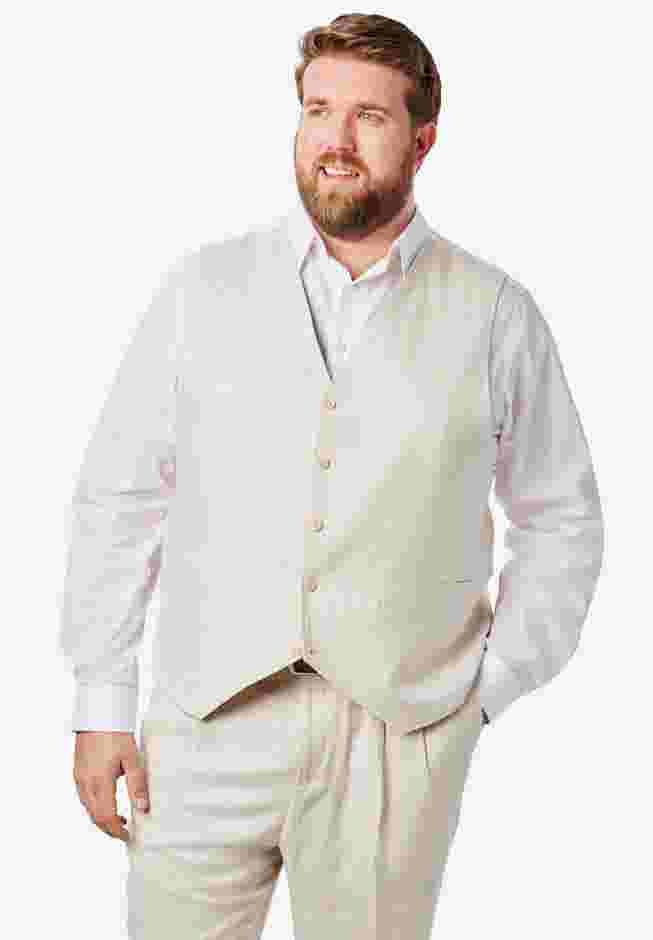 KS Island™ Linen Blend 5-Button Suit Vest image number 0