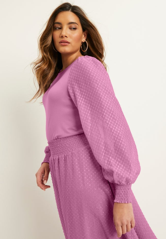 Lace-Sleeve Top image number null