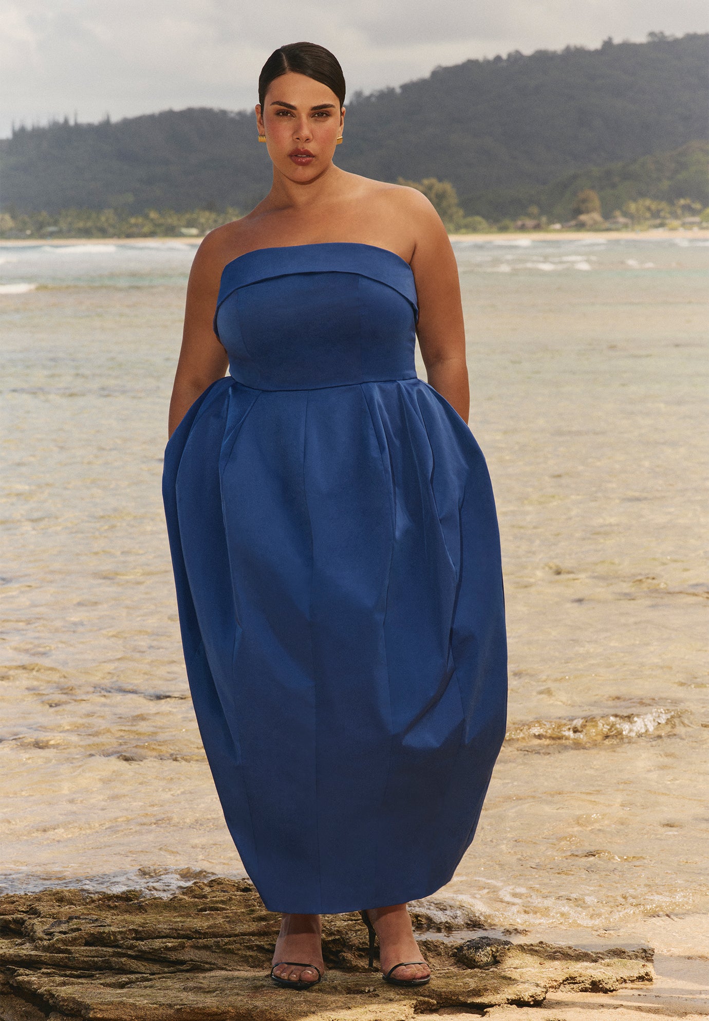 Strapless Pleated Bubble Dress image number 0