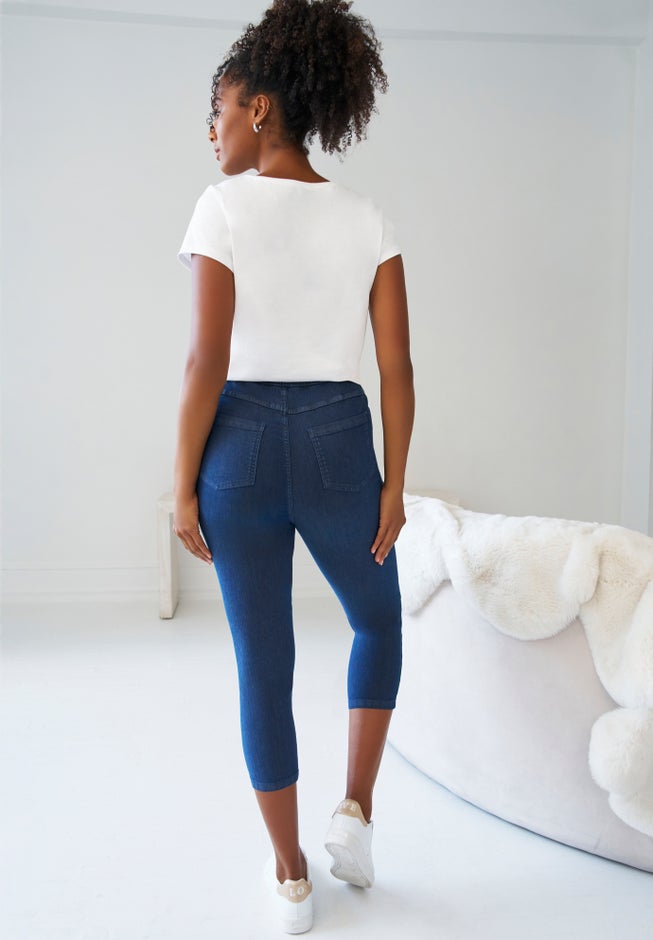 Mid-Rise Stretch Capri Jegging image number 1