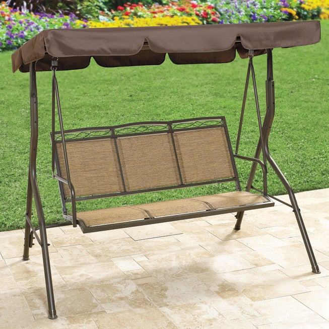 Extra Wide Textured Vinyl 3-Seat Swing image number null