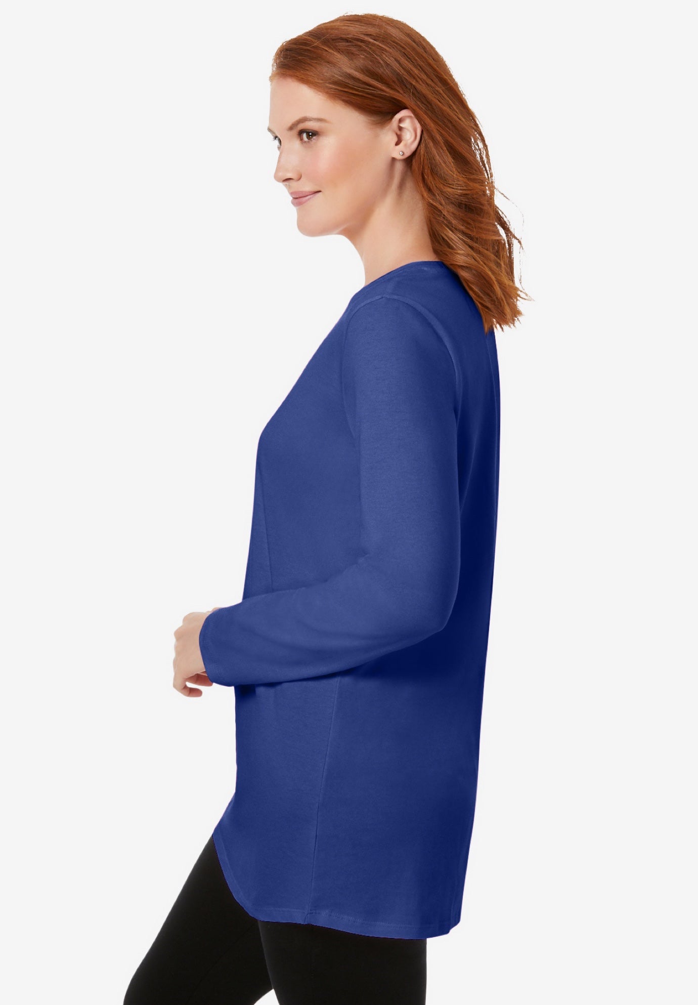 Perfect Long-Sleeve Crewneck Tunic image number 2