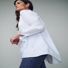 Stretch Cotton Oversized Poplin Shirt image number 1