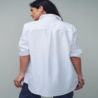 Stretch Cotton Oversized Poplin Shirt image number 2