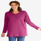 Perfect Long-Sleeve V-Neck Tunic image number null