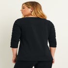 Ruched-Sleeve Tee image number null