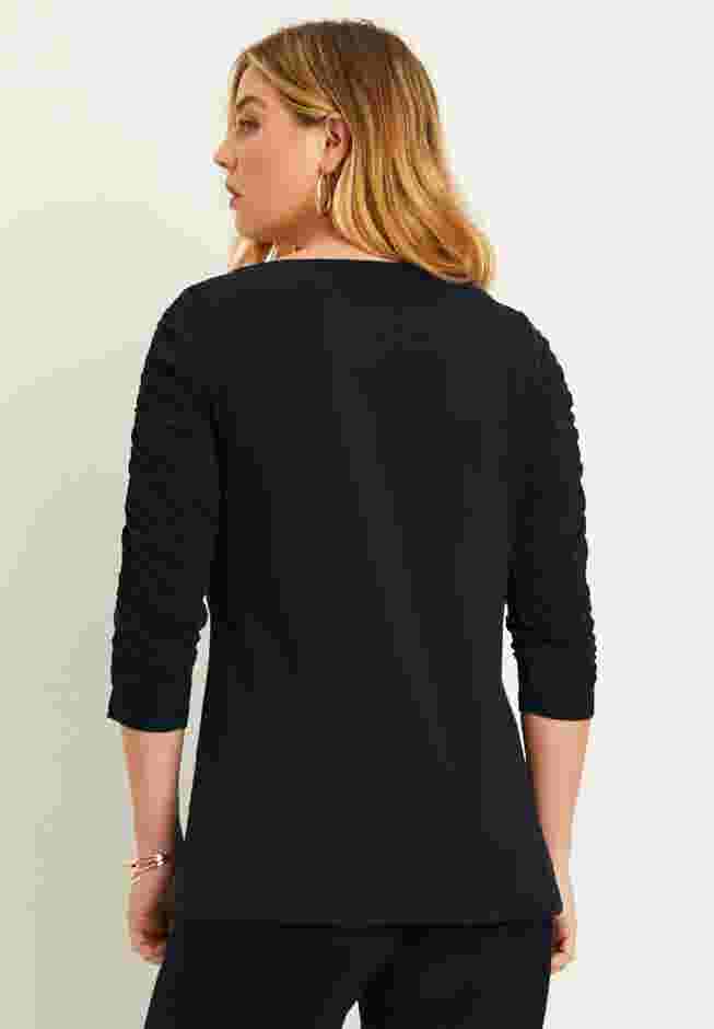 Ruched-Sleeve Tee image number 1
