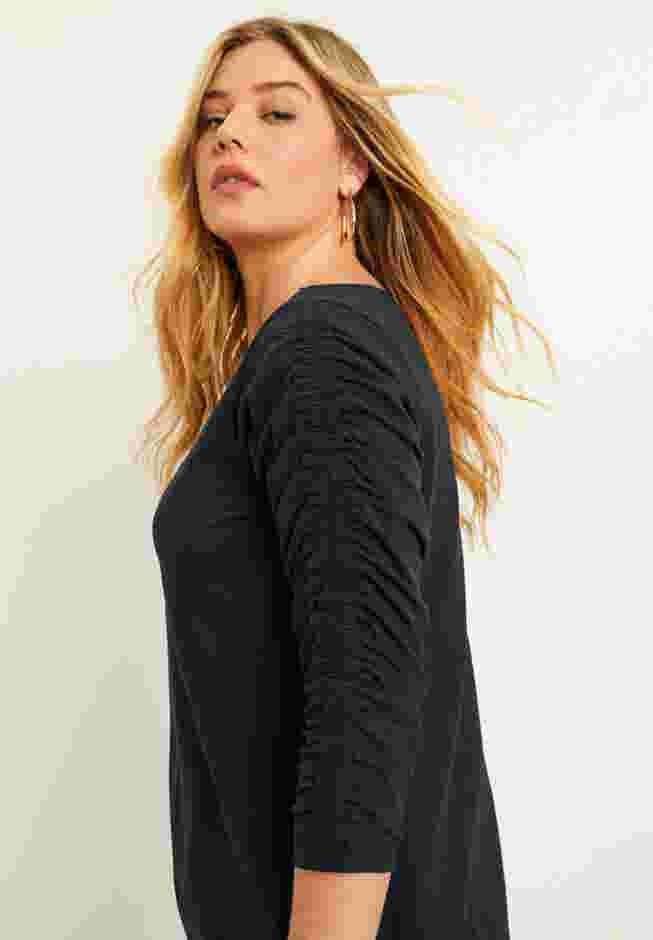 Ruched-Sleeve Tee image number 3