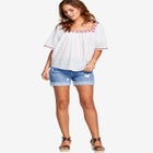 Embroidered Gauze Blouse image number null