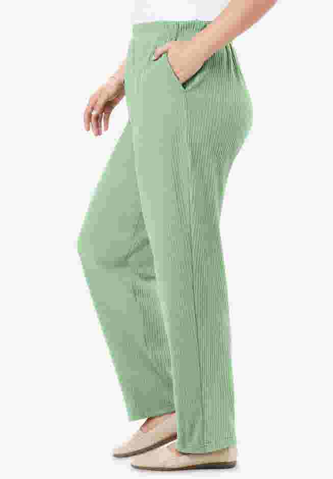 7-Day Knit Ribbed Straight Leg Pant image number 2