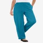 7-Day Knit Ribbed Straight-Leg Pull-On Pants image number null