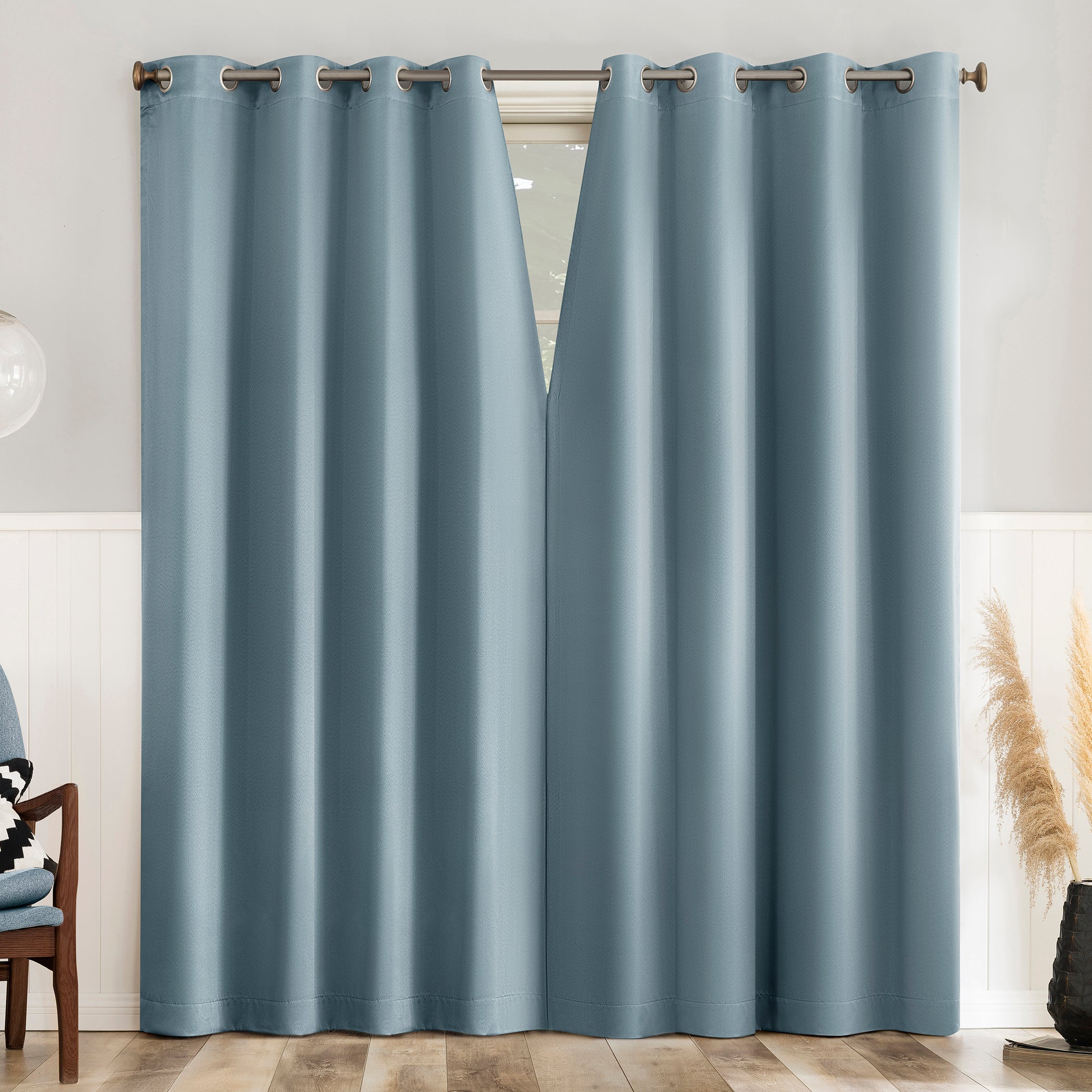 Sun Zero&trade; Brandon Magnetic Closure Grommet Curtain Panel, Set of 2 image number 4