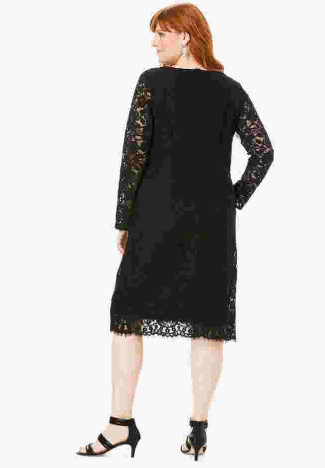 Colorblock Lace Dress image number 1