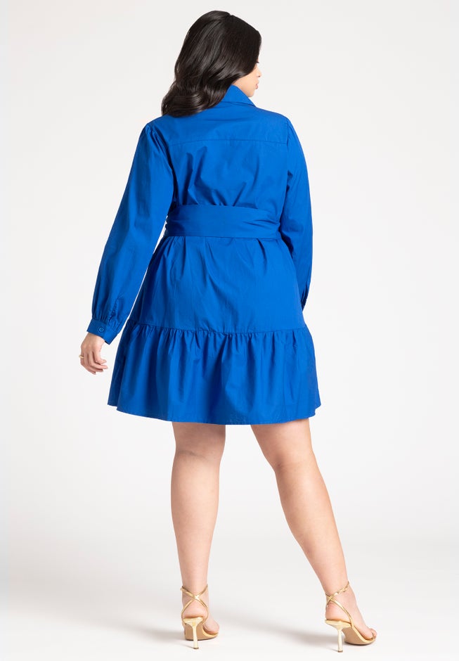 Mini Shirt Dress With Belt image number 1