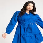 Mini Shirt Dress With Belt image number null