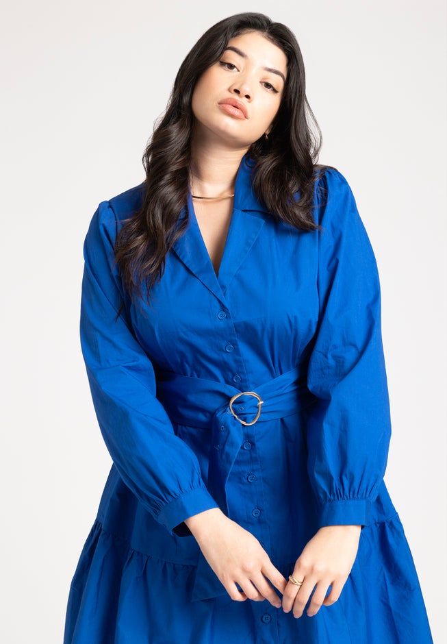 Mini Shirt Dress With Belt image number 3