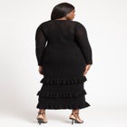 Crochet Open Stitch Maxi Dress With Ruffles image number null