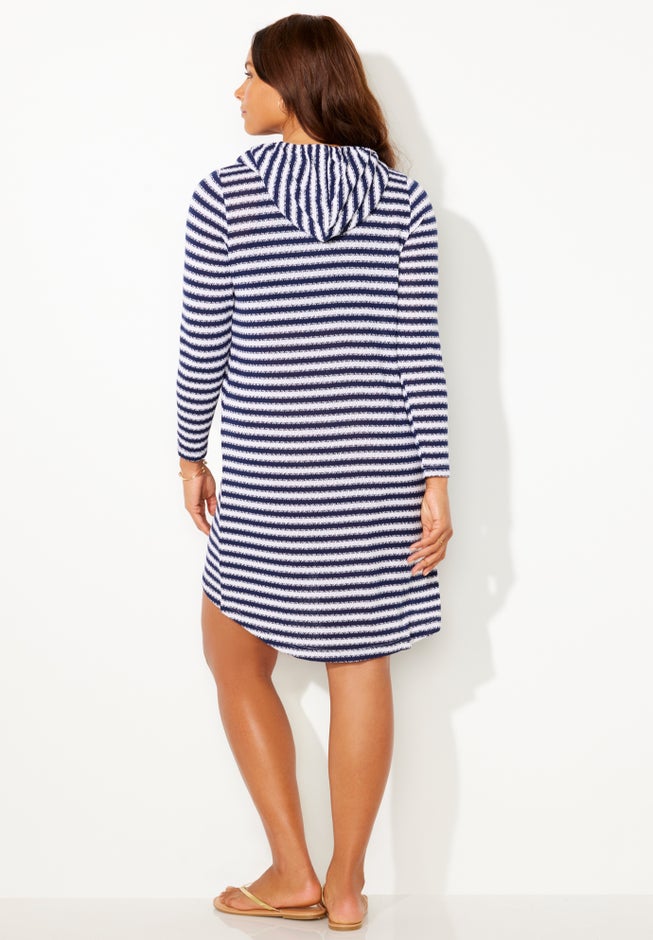 Hi-Low Knit Tunic Hoodie image number 1