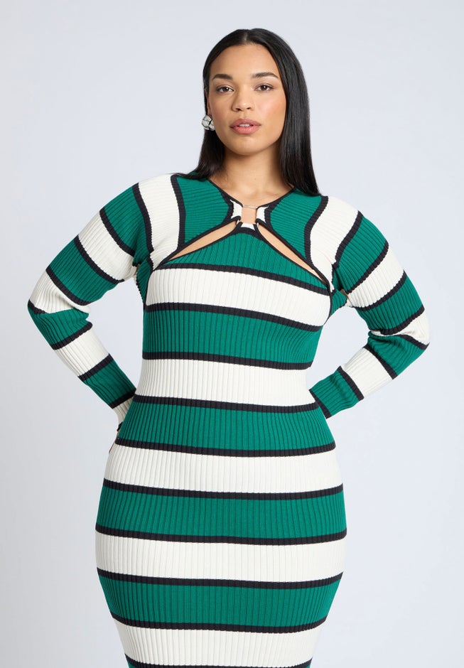 Striped Sweater Dress image number 2