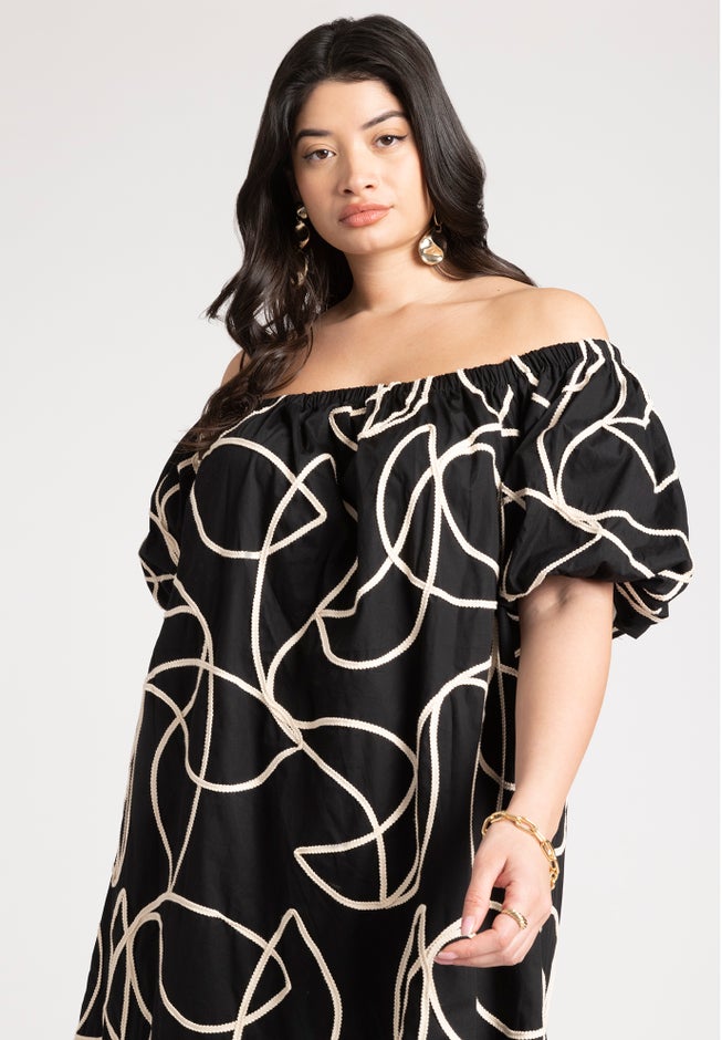 Embroidered Midi Dress image number 2