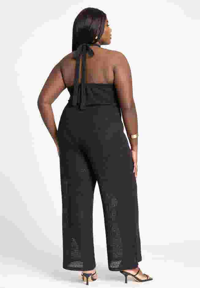 Halter Mesh Cover Up Jumpsuit image number 1