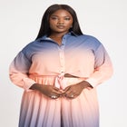 Ombre Button Front Cover Up Top image number null